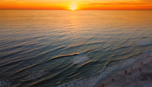 Beach Sunset from Above