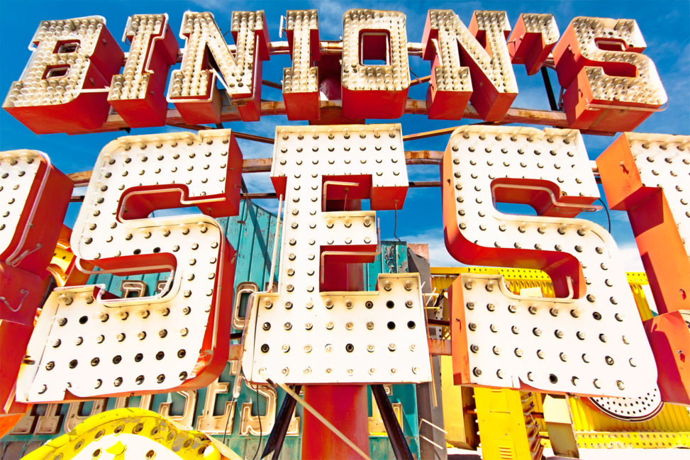 Binion’s sign at Boneyard Neon Museum, Las Vegas