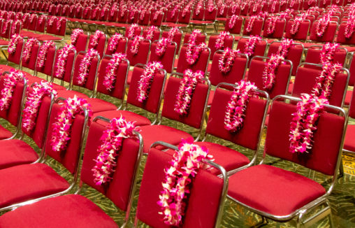 Leis on the Chairs