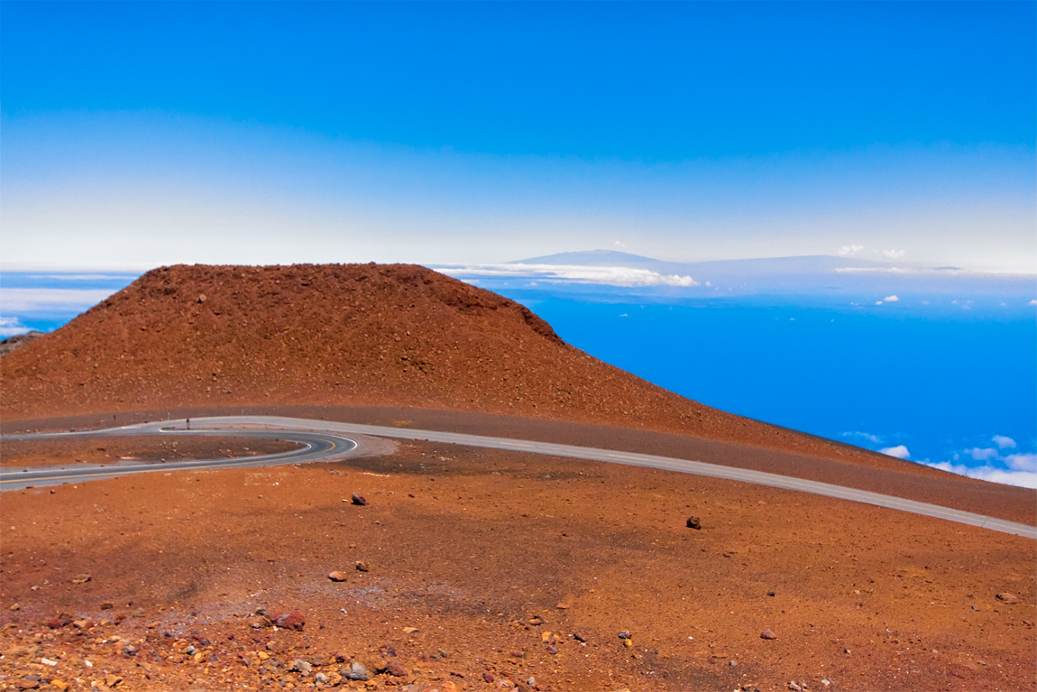 Big Island view from Haleakala, Maui