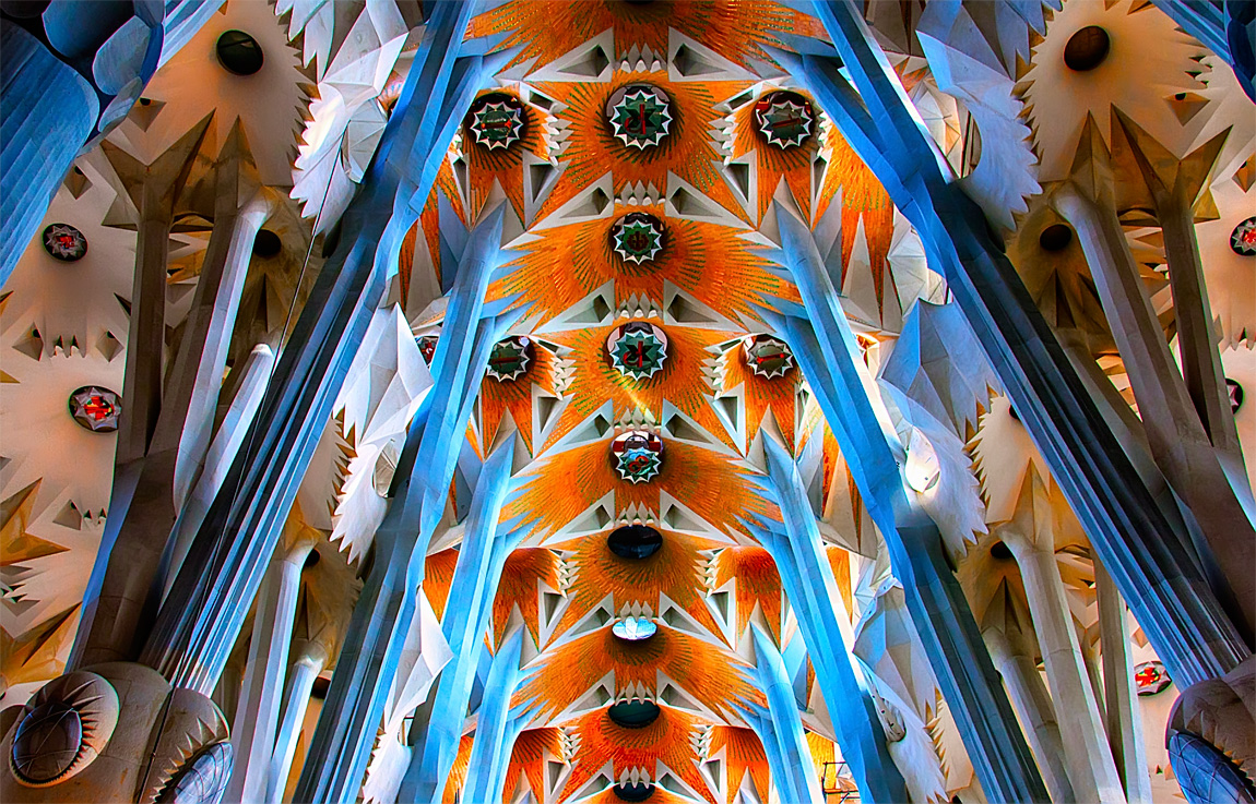 Surreal Vision - Sagrada Familia Pillars, Barcelona